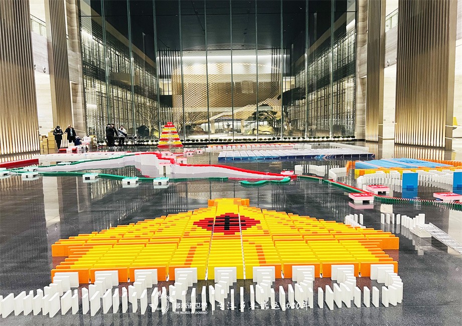 多米諾骨牌點亮運河城市，傳遞運河文化