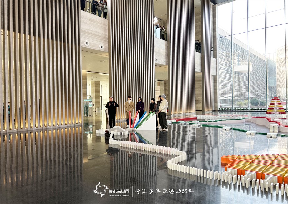 多米諾骨牌點亮運河城市，傳遞運河文化
